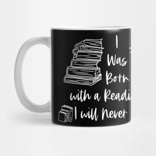 I Was Born with a Reading List I Will Never Finish - White - Book Librarian Mug